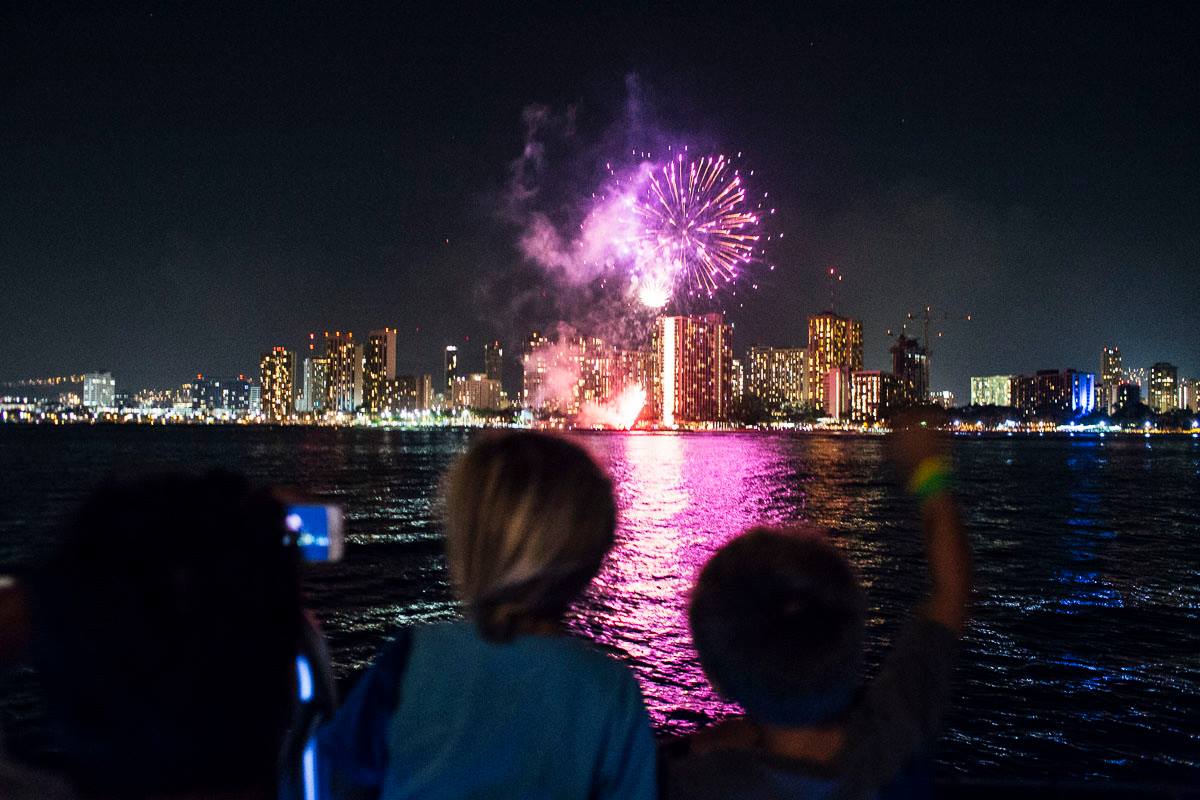 Leahi Voyager Glass Bottom Boat Fireworks Cruise