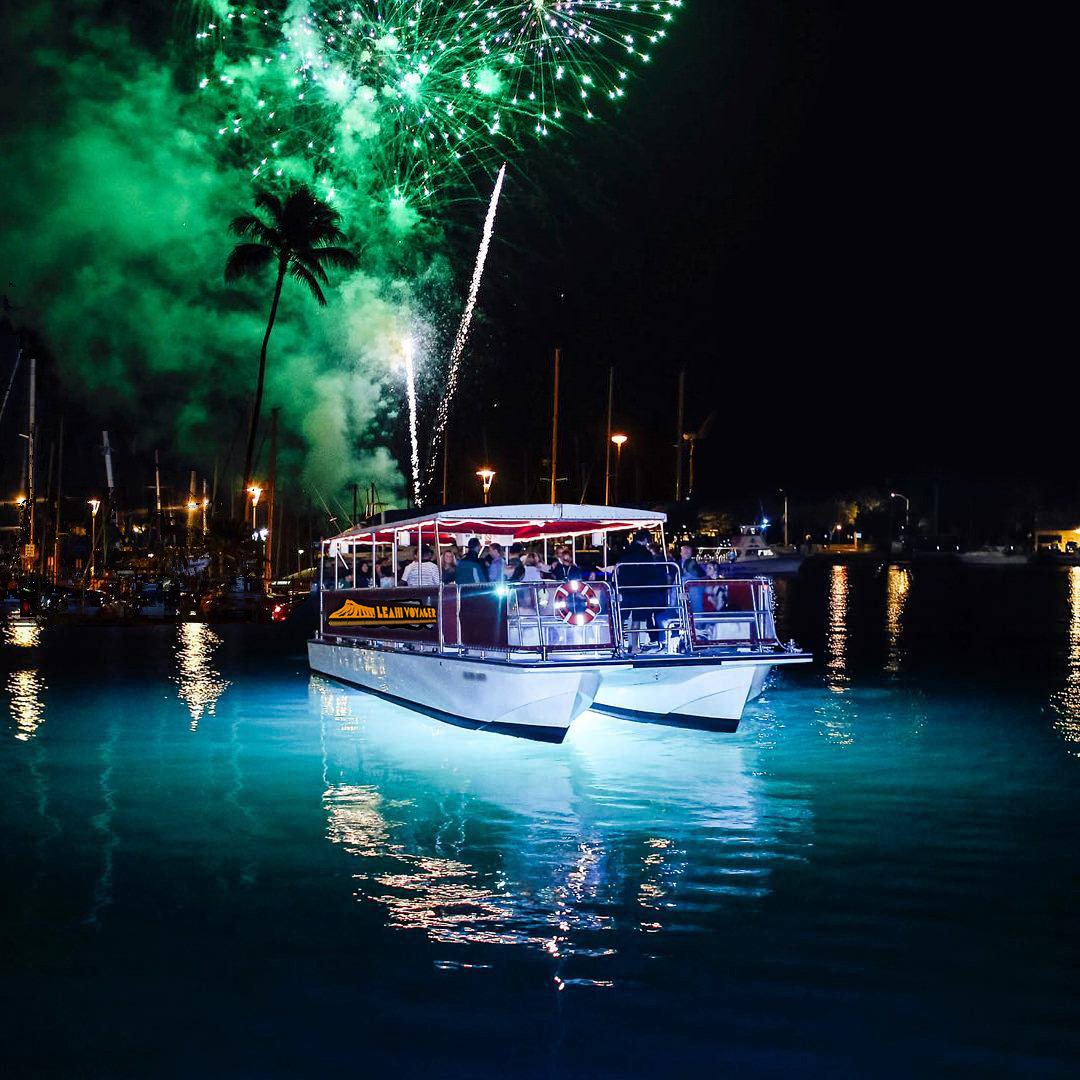 Leahi Voyager Glass Bottom Boat Fireworks Cruise